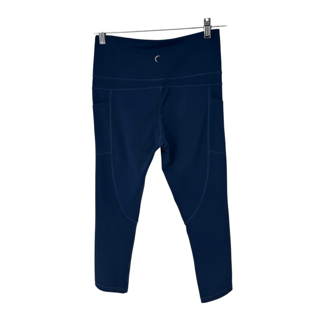 Zyia Active Blue High-Waist Cropped Leggings With Pockets Size 6-8